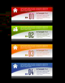 Colorful 4-step Infographic vector