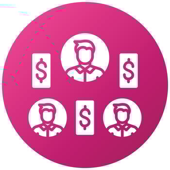 Acquisition Fee Icon Style vector
