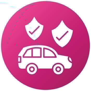 Car Insurance Icon Style vector