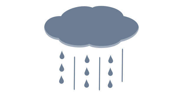 Black cloud and rain falling free png