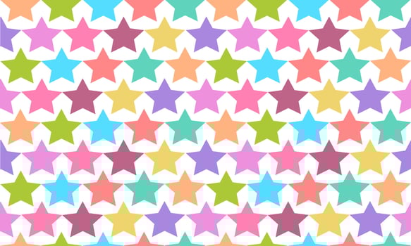 Seamless abstract pattern with geometric multicolor star shapes. Vector background design. Paper, cloth, fabric, cloth, dress, napkin, printing, gift, present, baby, boy, girl, woman, pride concepts.