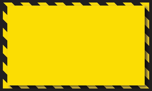 Black and yellow warning line striped rectangular background, yellow and black stripes on the diagonal, a warning to be careful of the potential danger vector template sign border