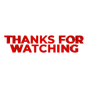 Thanks for watching 3D Render png