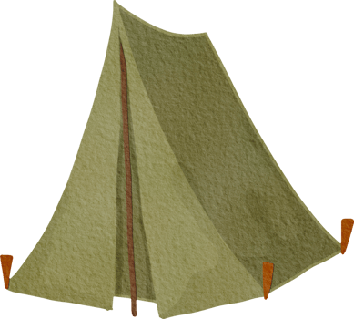 Touristic camping tent png