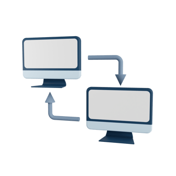 Computer Data Transfer 3D Illustration png