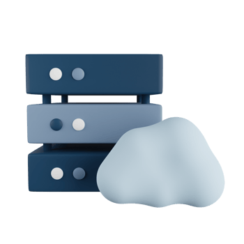 Cloud Database 3D Illustration png