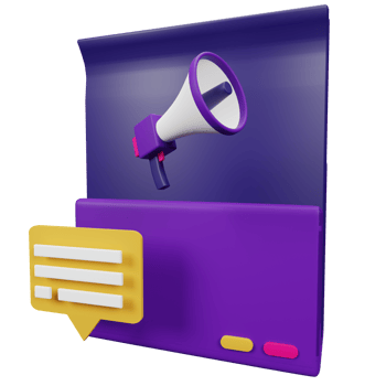 Folder Marketing 3D Icon Illustration for your website, user interface, and presentation. 3D render Illustration. png