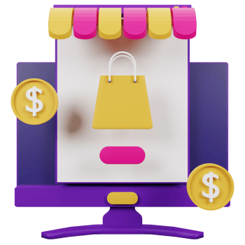 Online Shop 3D Icon Illustration for your website, user interface, and presentation. 3D render Illustration. png