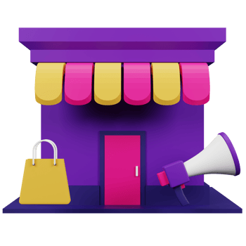 Shop Marketing 3D Icon Illustration for your website, user interface, and presentation. 3D render Illustration. png