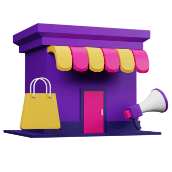 Shop Marketing 3D Icon Illustration for your website, user interface, and presentation. 3D render Illustration. png
