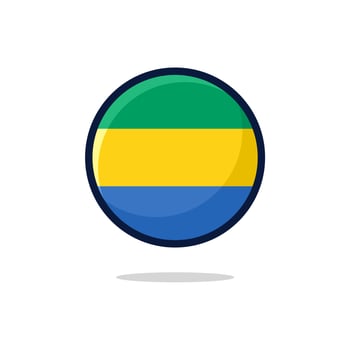 Gabon Flag Icon vector