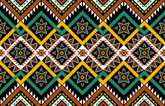Geometric ethnic seamless pattern tribal traditional. Flower decoration. Design for background, illustration, wallpaper, fabric, texture, batik, carpet, clothing, embroidery vector