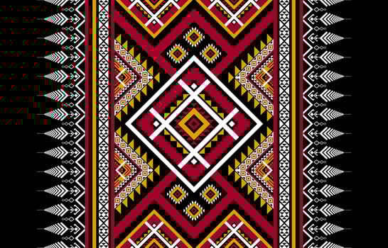 Geometric ethnic pattern tribal traditional. Aztec style. design for background, illustration, wallpaper, fabric, texture, batik, carpet, clothing, embroidery vector