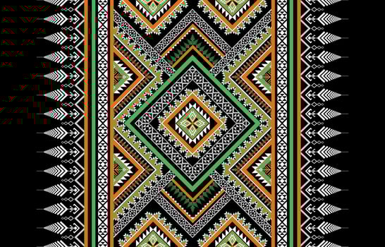 Geometric ethnic pattern tribal traditional. Aztec style. design for background, illustration, wallpaper, fabric, texture, batik, carpet, clothing, embroidery vector