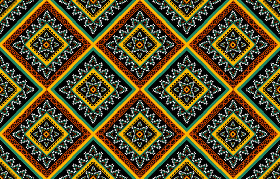 Geometric ethnic seamless pattern tribal traditional. Flower decoration. Design for background, illustration, wallpaper, fabric, texture, batik, carpet, clothing, embroidery vector