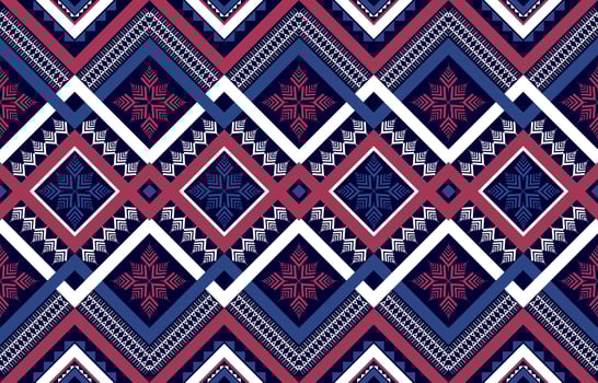 Geometric ethnic seamless pattern tribal traditional. Flower decoration. Design for background, illustration, wallpaper, fabric, texture, batik, carpet, clothing, embroidery vector