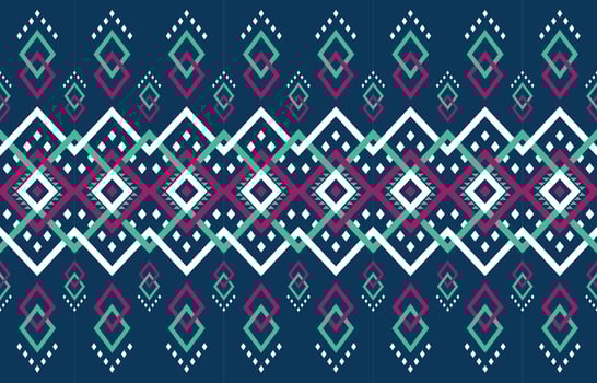 Geometric ethnic seamless pattern tribal traditional. design for background, illustration, wallpaper, fabric, texture, batik, carpet, clothing, embroidery vector