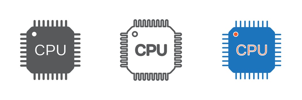 cpu icon vector. processor icon vector illustration