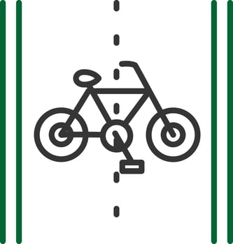 Bike Lane Line Two Color vector