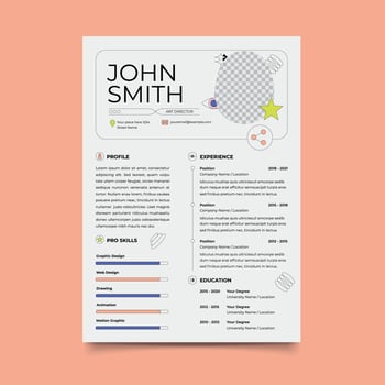 Creative resume design template vector