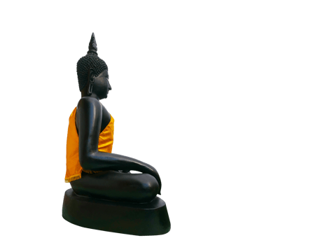 black buddh on a transparent background png