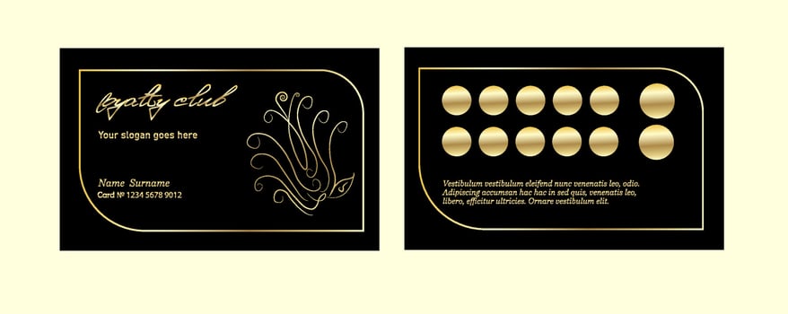 luxury style loyalty card230722 vector