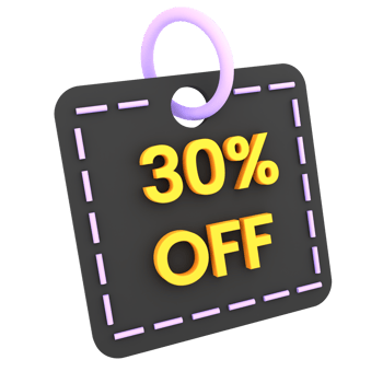 3d discount 10 20 30 off sale tag icon ecommerce illustration png