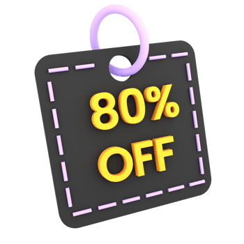 3d discount 70 80 90 off sale tag icon ecommerce illustration png
