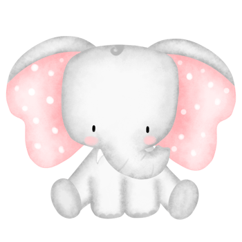 Watercolor cute elephant png