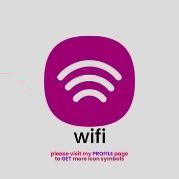 Cute wifi symbol for app icon or company logo - cut out style version 1 vector