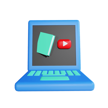 3D illustration laptop for education png