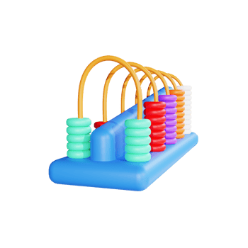 3D illustration abacus for education png