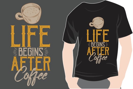 Trendy coffee tshirt design retro vintage typography and lettering art illustration graphic vector