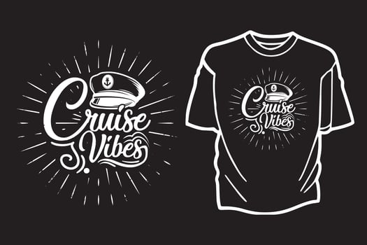 Cruise t shirt design retro vintage typography and lettering art illustration graphic vector