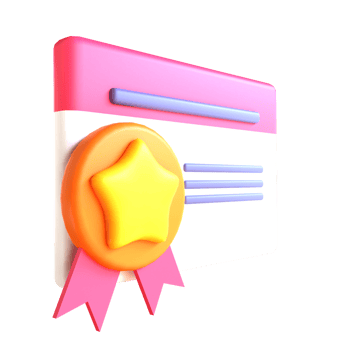3D icon certificate for education png