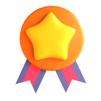 3D icon medal for education png