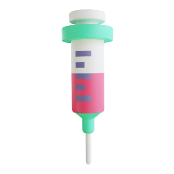 3D illustration syringe suitable for medical png