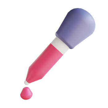 3D illustration eyedropper suitable for medical png