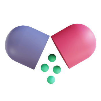 3D illustration medicine capsules suitable for medical png