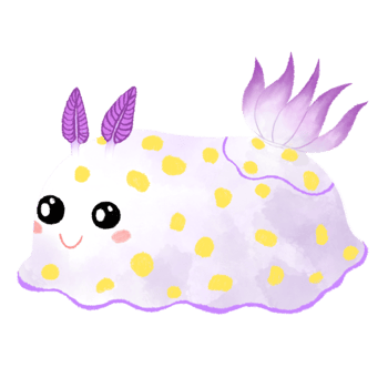 Purple Sea Slug Watercolor png