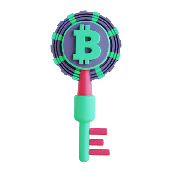 3D illustration Bitcoin encryption key 5 suitable for cryptocurrency png