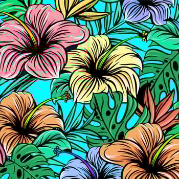 Tropical Floral Summer vector