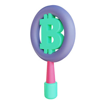 3D illustration search bitcoin 3 suitable for cryptocurrency png