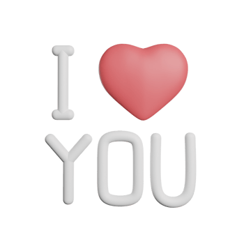 I Love You Text png