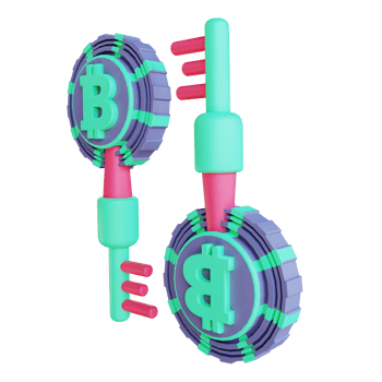 3D illustration Bitcoin encryption key 2 suitable for cryptocurrency png