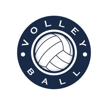 Volley ball logo design illustration vector