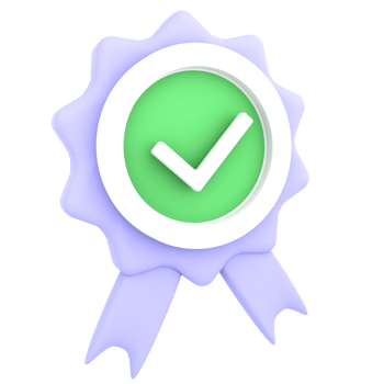 verified with badge 3d illustration for ecommerce icon png