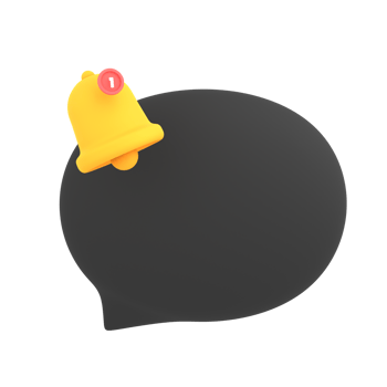 3d reminder popup bell notification chat message alert ecommerce icon for application website ui on isolated background png