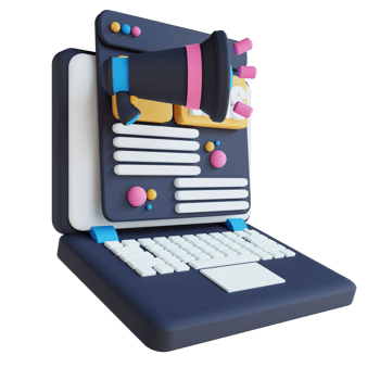 3D illustration online advertisement png