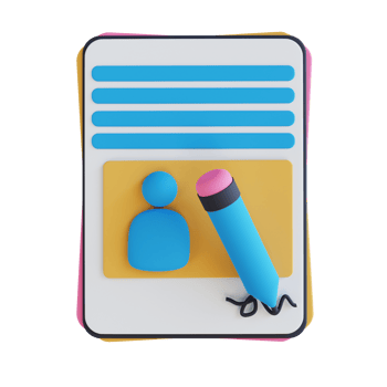 3D illustration of approval document png